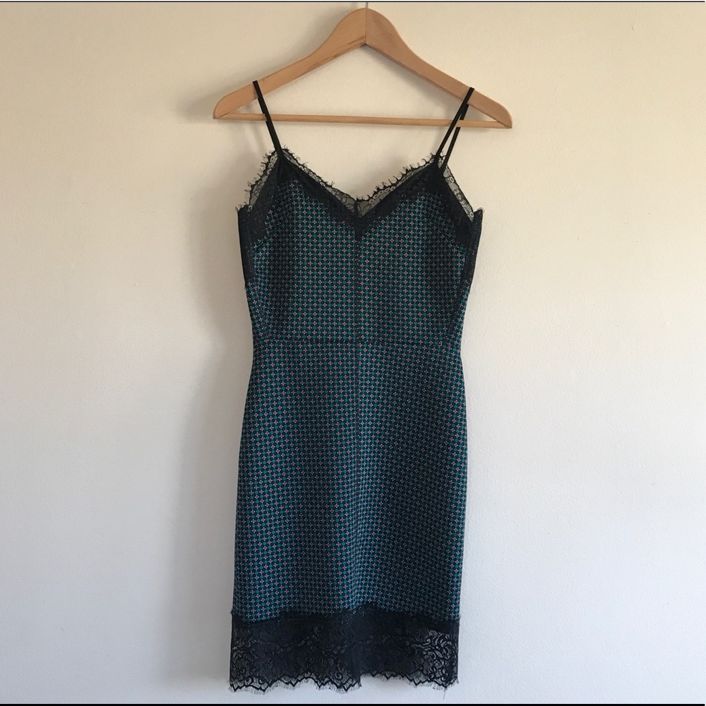 Zara Lace Trim Slip Dress Size S